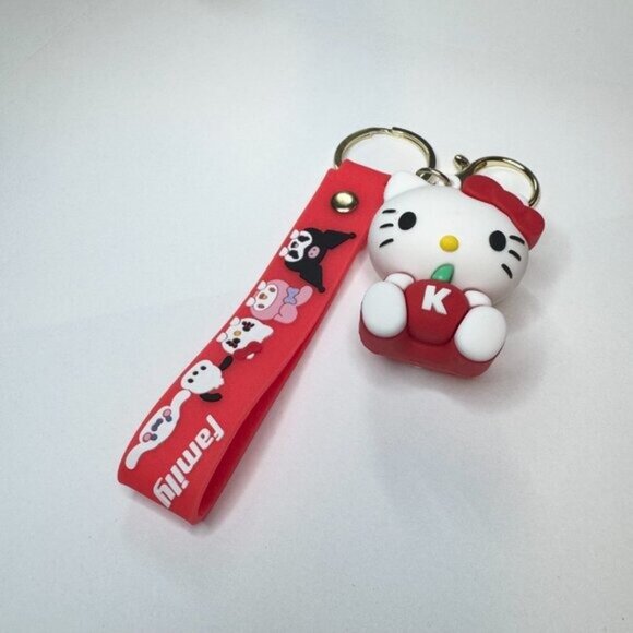 Hello Kitty Red Apple Keychain Charm with strap - Picture 2 of 3